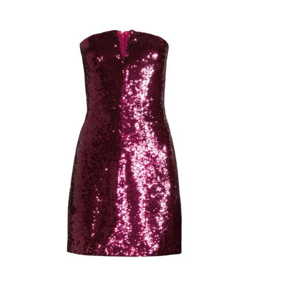 NWT Ramy Brook “Skyla” mini sequin dress in plumberry Size 6 - Picture 3 of 8